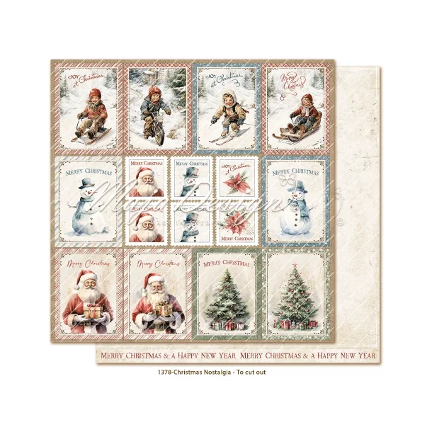 Maja Design Scrapbooking Ark - 1378 - Christmas Nostalgia - To cut out