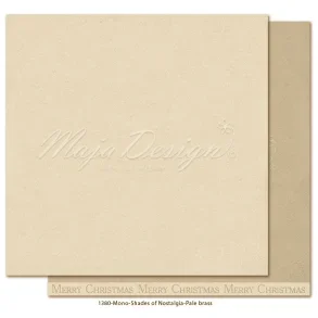 Maja Design Scrapbooking Ark - 1380 - Mono - Nostalgia - Pale brass