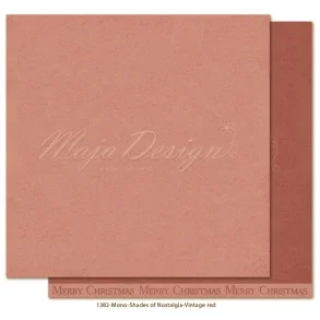 Maja Design Scrapbooking Ark - 1382 - Mono - Nostalgia - Vintage red
