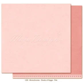 Maja Design Scrapbooking Ark - 1399 - Mono - Hygge - Pink 