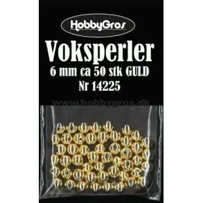 Voksperler 6 mm ca. 50 stk GULD
