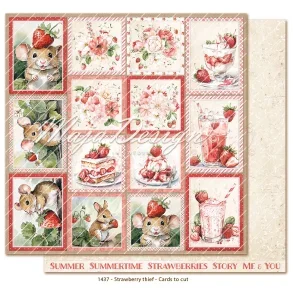 Maja Design Scrapbooking Ark - 1437 - Strawberry thief  Cut-out-cards
