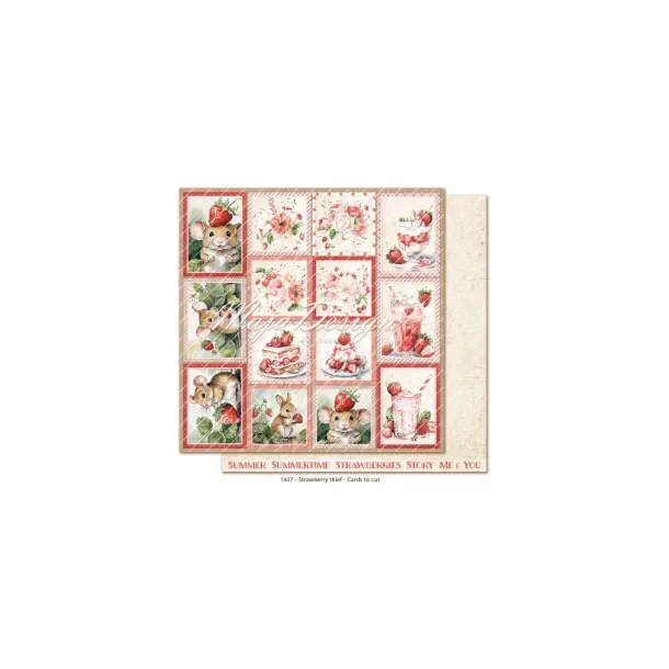Maja Design Scrapbooking Ark - 1437 - Strawberry thief  Cut-out-cards