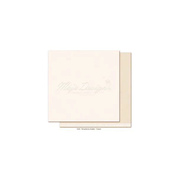 Maja Design Scrapbooking Ark - 1439 - Mono baggrund Strawberry thief Cream