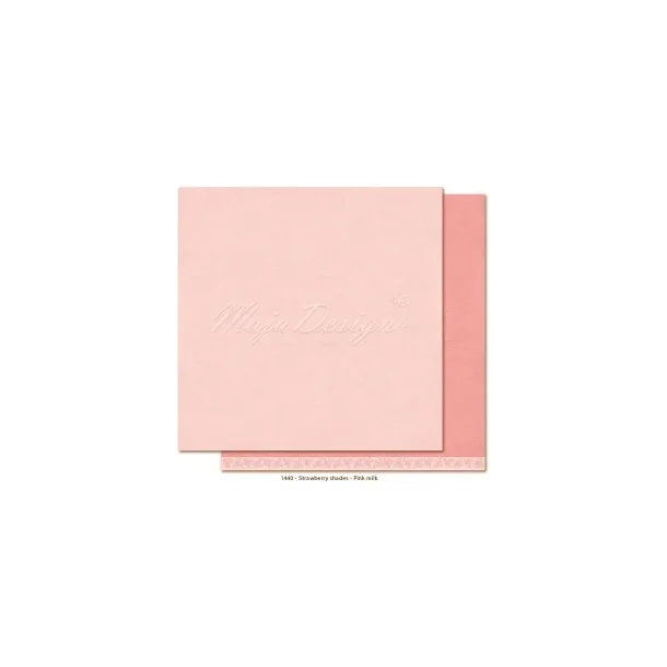 Maja Design Scrapbooking Ark - 1440 - Mono baggrund Strawberry thief  Pink milk 