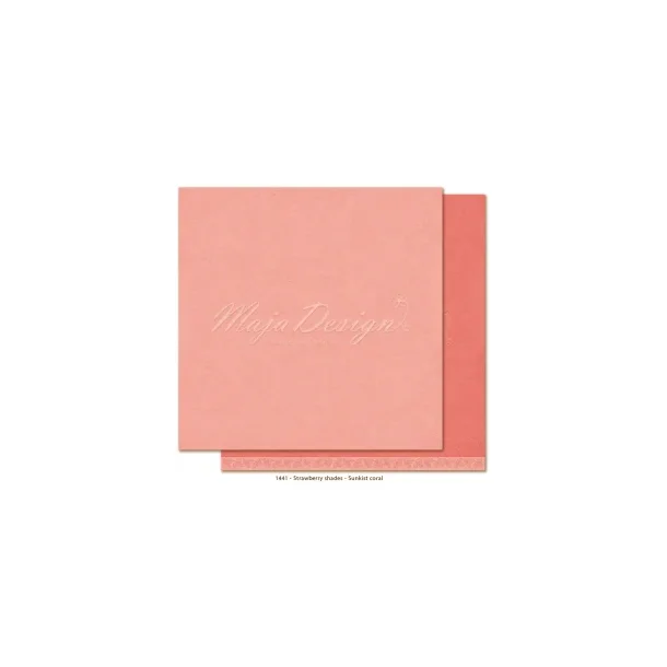 Maja Design Scrapbooking Ark - 1441 - Mono baggrund Strawberry thief  Sunkist coral