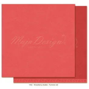 Maja Design Scrapbooking Ark - 1442 - Mono baggrund Strawberry thief  Yummie red