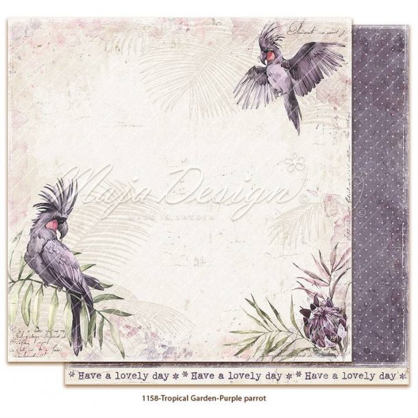 Maja Design Scrapbooking Ark - 1158 - Purple Parrot