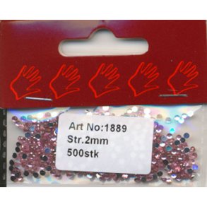 Rhinsten 2mm i akryl lyser�d ca. 500stk - 1889