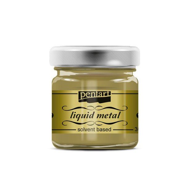 Pentart Liquid metal solvent paint 30ml - 21079 - Gold