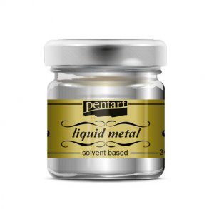 Pentart Liquid metal solvent paint 30ml - 21080 - Silver