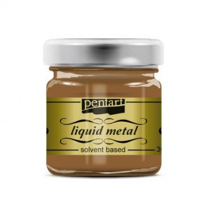 Pentart Liquid metal solvent paint 30ml - 21082 - Bronse