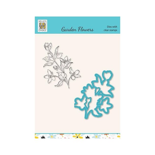 Nellie's - Dies &amp; Clearstamp "Magnolia #1" HDCS015