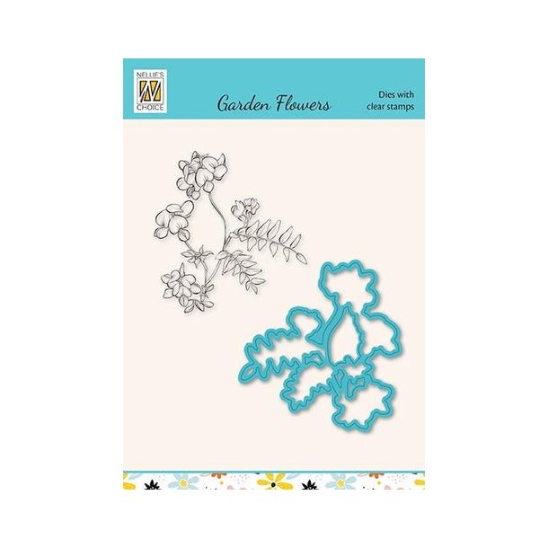 Nellie's -Dies &amp; Clearstamp "Vicia Sepium" HDCS018