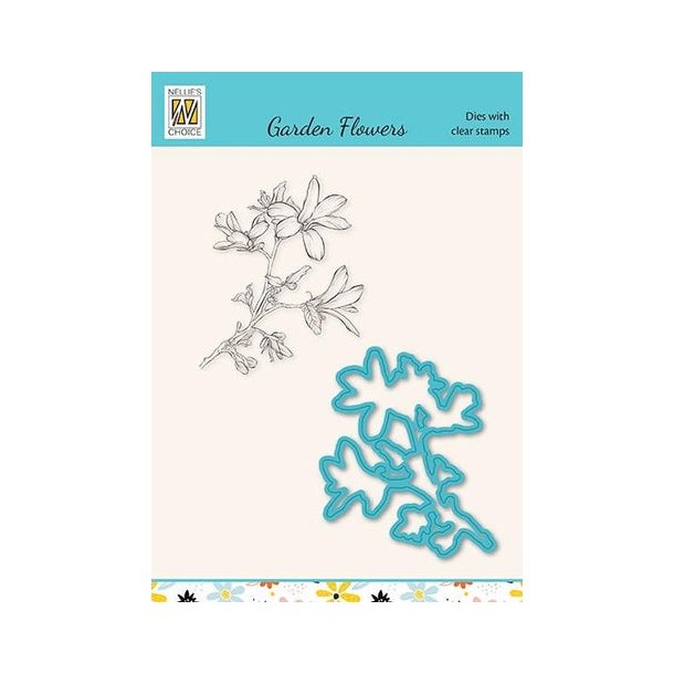 Nellie's - Dies &amp; Clearstamp "Magnolia #2" HDCS020