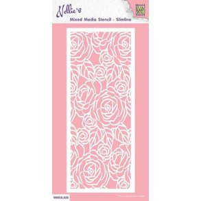 Nellie Snellen Stencil  MMS-026 - Slimline - Roses