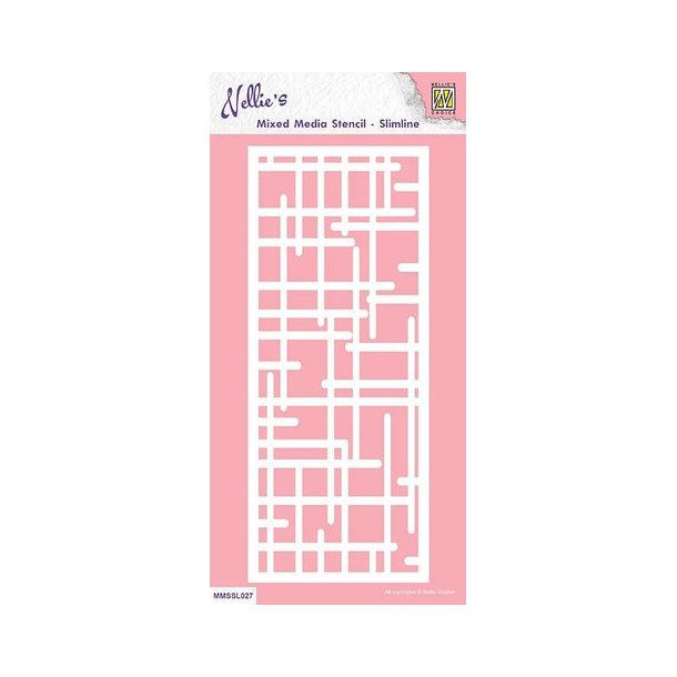 Nellie Snellen Stencil  MMS-027 - Slimline - Labyrinth