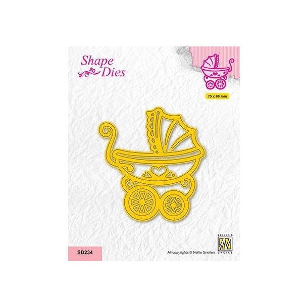 Nellie's SD234  - Shape dies "Pram" SD234