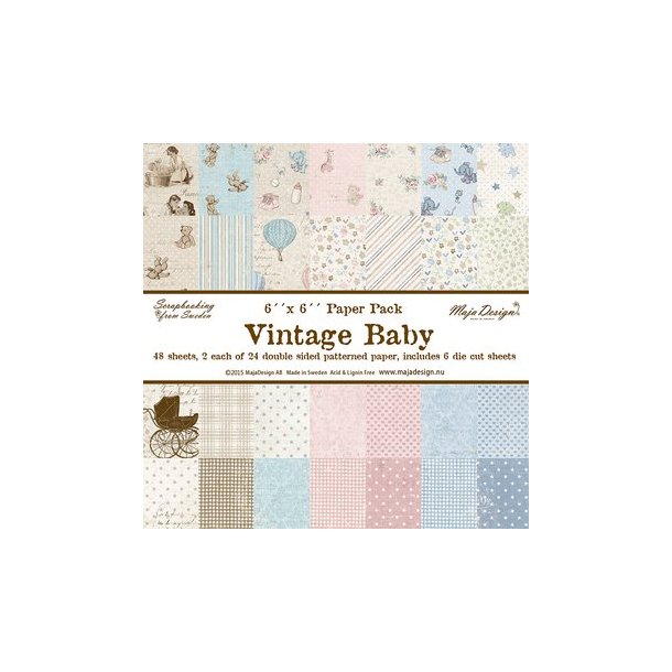 Maja Design Papirblok - 6x6  Vintage Baby 