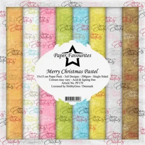 Paper Favourites Paper Pack 15x15 - PF179 - Merry Christmas Pastel