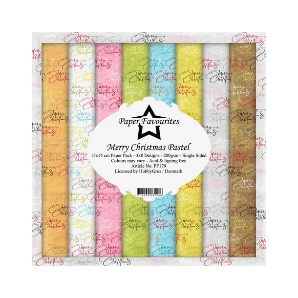 Paper Favourites Paper Pack 15x15 - PF179 - Merry Christmas Pastel