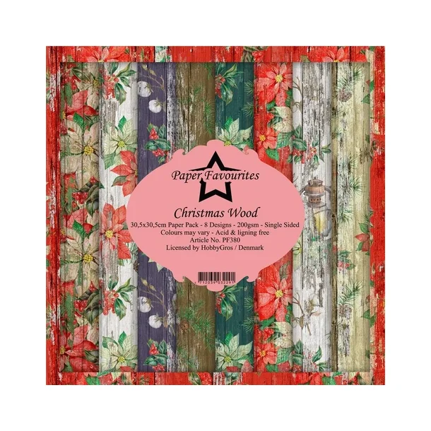 Paper Favourites Paper Pack 30x30 - PF380 - Christmas Wood