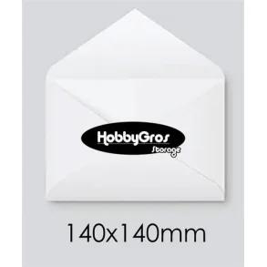 Kuverter 14 X 14 cm Hvid