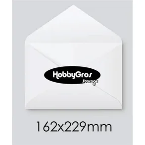 Kuverter 15,6 X 22 cm  A5  Hvid