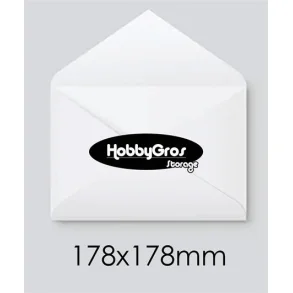 Kuverter 17,8x17,8 cm  Hvid 