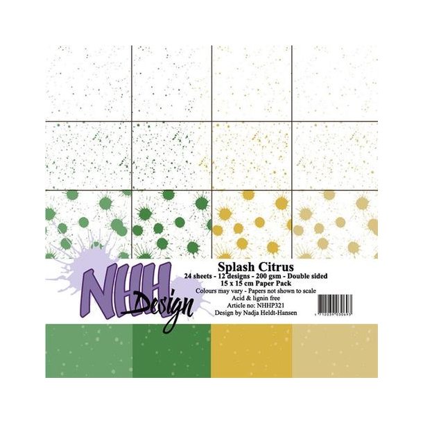 NHH Paperpad 15x15cm -NHHP321 - Splash Citrus