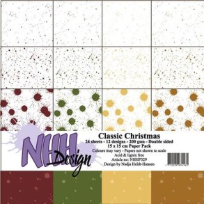 NHH Paperpad 15x15cm -NHHP329 - Classic Christmas 