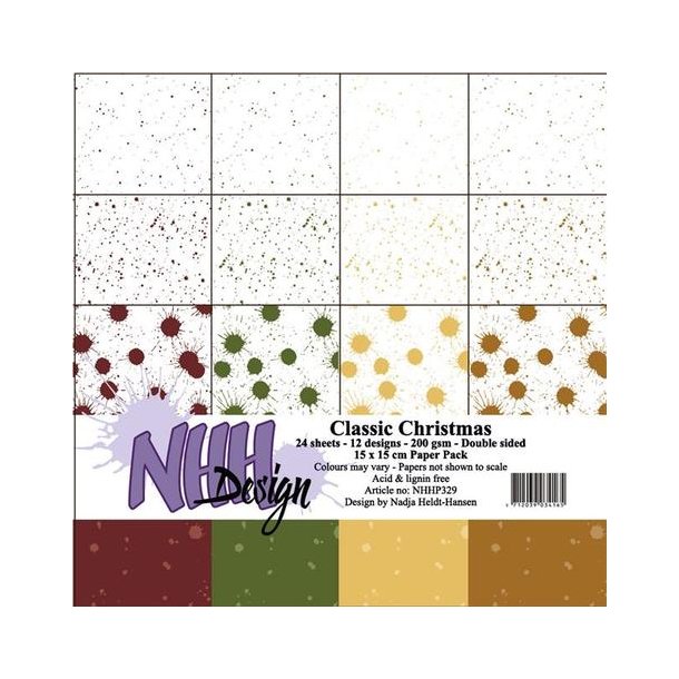 NHH Paperpad 15x15cm -NHHP329 - Classic Christmas 