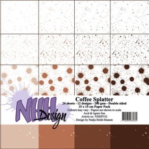NHH Paperpad 15x15cm -NHHP332 - Coffee Splatter