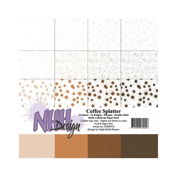 NHH Paperpad 30,5x30,5cm - NHHP532 - Coffee Splatter