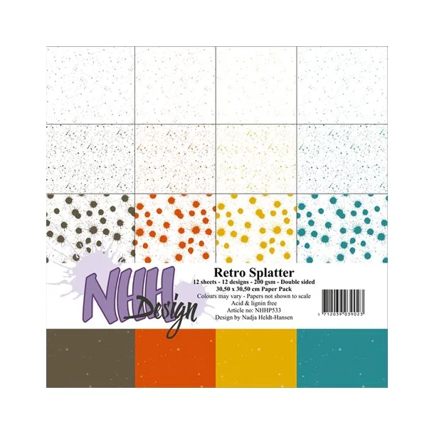 NHH Paperpad 30,5x30,5cm - NHHP533 - Retro Splatter