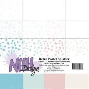 NHH Paperpad 30,5x30,5cm - NHHP534 - Retro Pastel Splatter