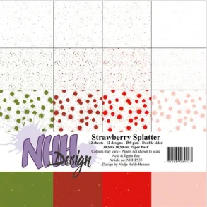 NHH Paperpad 30,5x30,5cm - NHHP535 - Strawberry Splatter