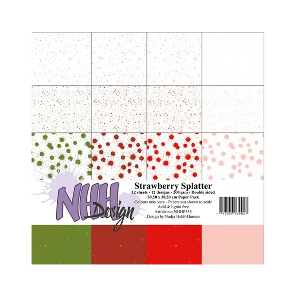 NHH Paperpad 30,5x30,5cm - NHHP535 - Strawberry Splatter