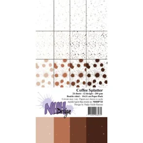 NHH Paperpad 10x21 cm  -NHHP732 - Coffee Splatter 