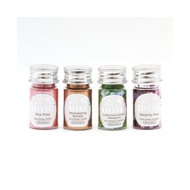 Nuvo pure Sheen Glitter-Sequins-Confetti - 309N Rustic Rose - 4x25ML 