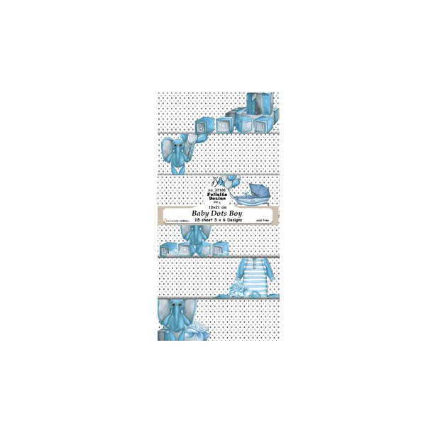 FelicitaDesign - 37106  -Slimcard 10x21 - Baby Dots Boy