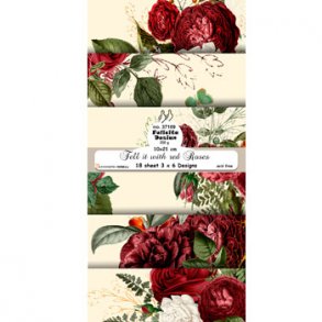 FelicitaDesign - 37109  -Slimcard 10x21 - Tell it with red Roses