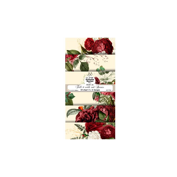 FelicitaDesign - 37109  -Slimcard 10x21 - Tell it with red Roses