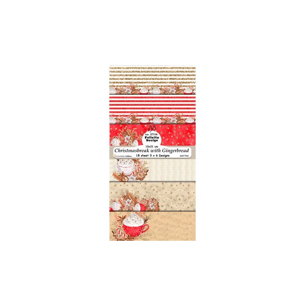 FelicitaDesign - 37114  -Slimcard 10x21 - Christmasbreak with gingerbread