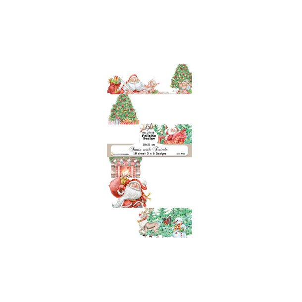 FelicitaDesign - 37116  -Slimcard 10x21 - Santa with friends