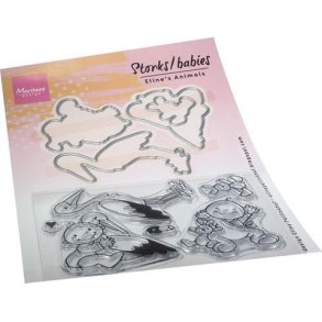  Marianne Design CLEARSTAMP + DIE EC0195 Eline's Storks and Babies