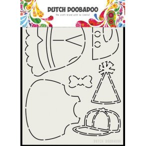 Dutch Doobadoo Card Art - Bear Hunt bears clothes A5 - 470.713.798