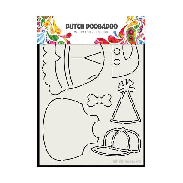 Dutch Doobadoo Card Art - Bear Hunt bears clothes A5 - 470.713.798