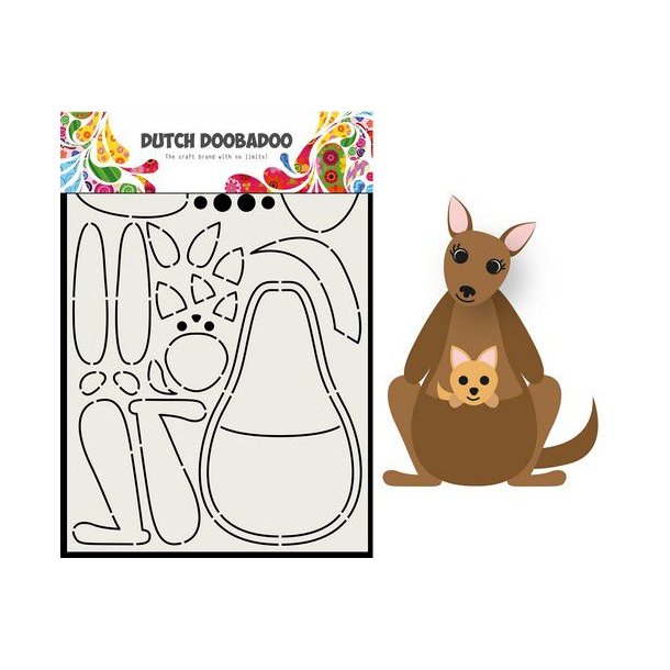 Dutch Doobadoo Card Art - Built up Kangaroo A5 - 470.713.841