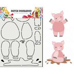 Dutch Doobadoo Card Art - Built up Pig A5 - 470.713.858